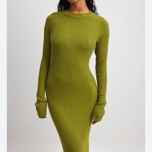 Na-KD Ribbed Maxi Dress
